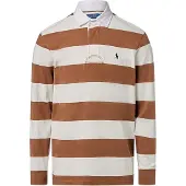 Ralph Lauren Polo Ralph Laurentil mænd. 710717116055 Ikonisk brun rugbytrøje (M), Casual, Bomuld, Lange ærmer