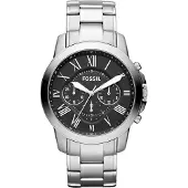 Fossil Ur - - Grant FS4736 - Sort Læder - Vandtæthed 5 ATM - Analog Kvarts