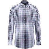 Fynch&Hatton Classic Combi Check Skjorte Med Lange ærmer