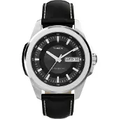 Timex Analogt ur 'Essex' sort / sølv / hvid