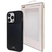 Saii Karbonfiber iPhone 13 Pro TPU Cover - Sort