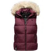 MARIKOO Vest 'Eisflöckchen' beige / bordeaux