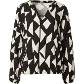 Sublevel Bluse sort / naturhvid