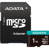 ADATA Premier Pro V30S - Flashhukommelseskort (SD adapter inkluderet) - 1 TB - A2 / Video Class V30 / UHS-I U3 / Class10 - microSDXC UHS-I