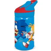 Sonic drikkedunk - Vandflaske med flipfunktion og sugerør