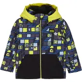 Quiksilver - Skijakker børn - Little Mission Kids Jacket 3D Checker Yellow Plum til Unisex - Børnetoj Størrelse 3 År - Gul