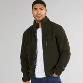 French Connection Herre Borg Fleece med tragthals Khaki