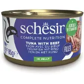 Schesir Økonomipakke Complete Nutrition Filet i gelé 24 x 85 g - Tun med okse