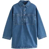 Next Blusekjole 'Utility' blue denim
