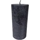 Affek Design Candle RUSTIC METALIC Large paraffin cylinder 7x15cm black