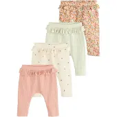 Next Leggings creme / pastelgrøn / mørkeorange / gammelrosa