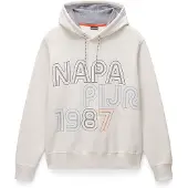 Napapijri Sweatshirt 'B-Fiemme' blå / orange / sort / naturhvid