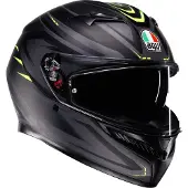 AGV K3 2.6 Syth Integralhjelm Mat/Sort/antracit/Gul S