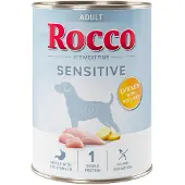 Rocco Sensitive 6 x 400 g / 800 g - Kylling & kartoffel