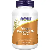 Now , Virgin Kokosolie, 1,000 mg, 120 Møllekapsler