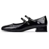 Martinelli Martinellitil kvinder. S021-B510HY Sorte Serpenti-ballerinaer i læder (40), 3-5 cm, Spænder, Casual, Klassisk