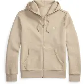 Ralph Lauren Polo Ralph Laurentil mænd. 710881517509 Dobbeltstrikket sweatshirt med beige lynlås (XL), Casual, Bomuld