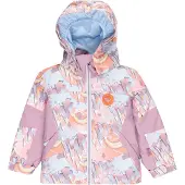 Roxy - Skijakker børn - Snowy Tale Jacket Coral Chic Papercut til UnisexUld - Børnetoj Størrelse 2 År - Lyserød