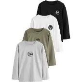Next Shirts grå-meleret / khaki / sort / hvid