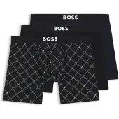 BOSS BOSStil mænd. 50549856 Sæt 3 ensfarvede boxershorts sort (S), Afslappet, Bomuld