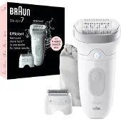 Braun Silk-épil 7 7-041, Grå, Hvid, MicroGrip, Armhule, Bikini, 0,5 mm, Batteri, Tyskland