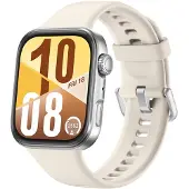 Huawei Watch Fit 4 - Aluminiumslegering - smart ur med rem - fluoroelastomer - hvid - håndledsstørrelse: 130-210 mm - display 1.82 - NFC, Bluetooth - 27 g - aluminium hvid