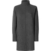 Pepe Jeans Pepe Jeanstil kvinder. PL9537714 Carola-kjole grå (M), Casual, Polyester, Lange ærmer