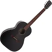Hartwood Artiste Parlour Acoustic Guitar Satin Black