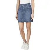 Pepe Jeans Pepe Jeanstil kvinder. PL90112444F0 Mini nederdel Rise blå (S), Casual, Bomuld, Denim