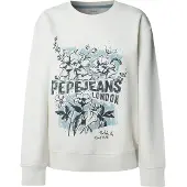 Pepe Jeans Pepe Jeanstil kvinder. PL5800023 Sweatshirt Beda off-white (XS), Hvid, Casual, Bomuld