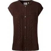 Pepe Jeans Pepe Jeanstil kvinder. PL7000052 Caresse brun vest (L), Casual, Klassisk, Polyester, Korte ærmer