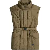 G-Star Belted Padded Vest - Green - Women