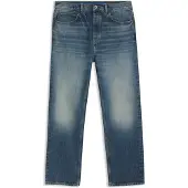 HUGO Baggy fit jeans i blå slub-denim