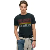 Superdry Superdrytil mænd. M1012211A Japan navy T-shirt (XXL), Casual, Bomuld, Korte ærmer, Blå