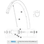Mavic Ksyrium Pro Carbon Sl Tubular 19 Forhjulsfælg