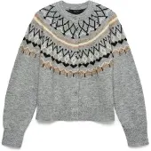 Vero Moda Cardigan 'VMTAMMY' camel / grå-meleret / sort / hvid