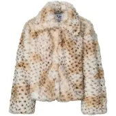 Pieces Overgangsjakke 'PCPLUSH' beige / brun / hvid