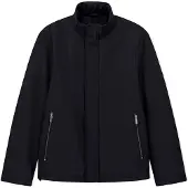 Armani Exchange A|X Armani Exchangetil mænd. XM001579AF16926UB101 Lang frakke med høj krave og skjult lukning Essential marineblå (XXL), Casual, Polyester