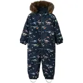 Name it Funktionsjakkesæt 'NMMSnow10' navy / mørkebrun / grå / lysegrøn