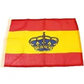 Goldenship Flag Med Våbenskjold Spansk