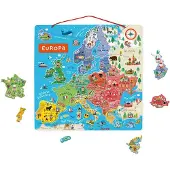 Janod Magnetic European Map Spanish Version Pædagogisk Legetøj