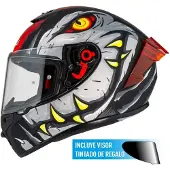 Nzi Trendy 3 Stream Raptor Clear+tinted Visor Fullface-hjelm