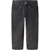 Name it Jeans kit / grey denim / pastelpink / rød