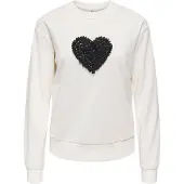 ONLY Sweatshirt 'JDYParis' sort / hvid