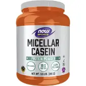 Now , Sports, Mikrocellær Kasein Protein Powder, Usmagret, 1,8 lbs (816 g)