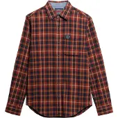 Superdry Superdrytil mænd. M4011047A Skovhugger-skjorte rød (S), Casual, Bomuld, Lange ærmer