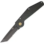 GT KNIVES Auto Button Lock Tanto Serrate