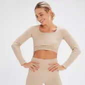 MP x Tatiana Seamless Long Sleeve Crop Top – Cream - M
