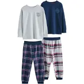 Next Nattøj navy / lysegrå / mørkerød / hvid