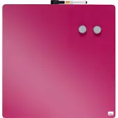 Nobo mini magnetisk whiteboard farvet kvadrat 360mmx360mm Pink